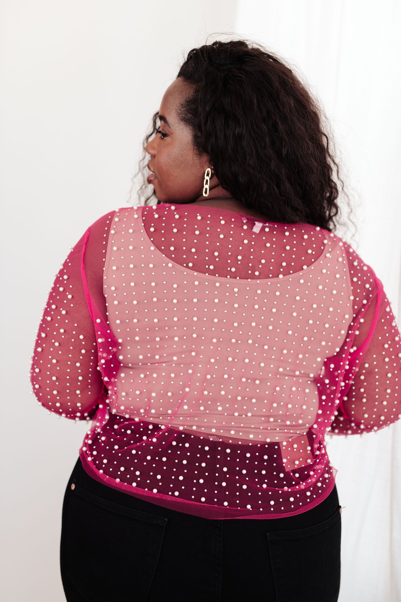 Pearl Diver Layering Top in Pink - Southern Soul Collectives