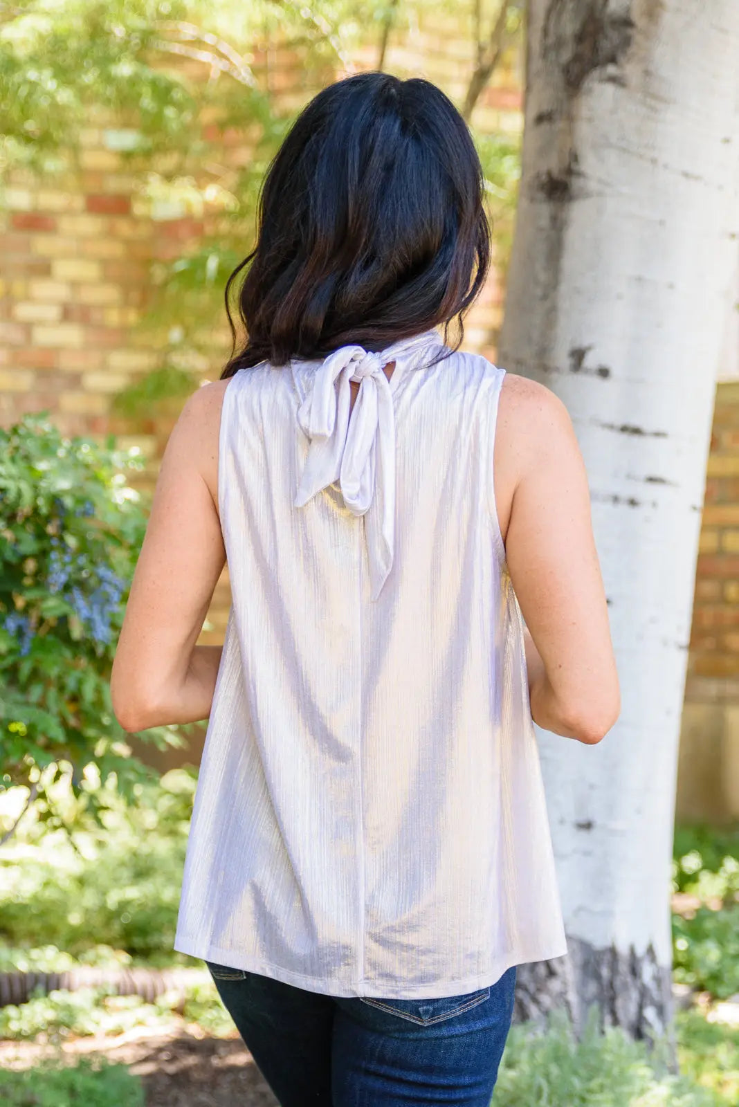 Photo Opt Gold Mock Neck Sleeveless Blouse Womens Southern Soul Collectives 