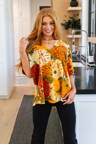 Picking Blooms Blouse in Amber Mix Womens Southern Soul Collectives 