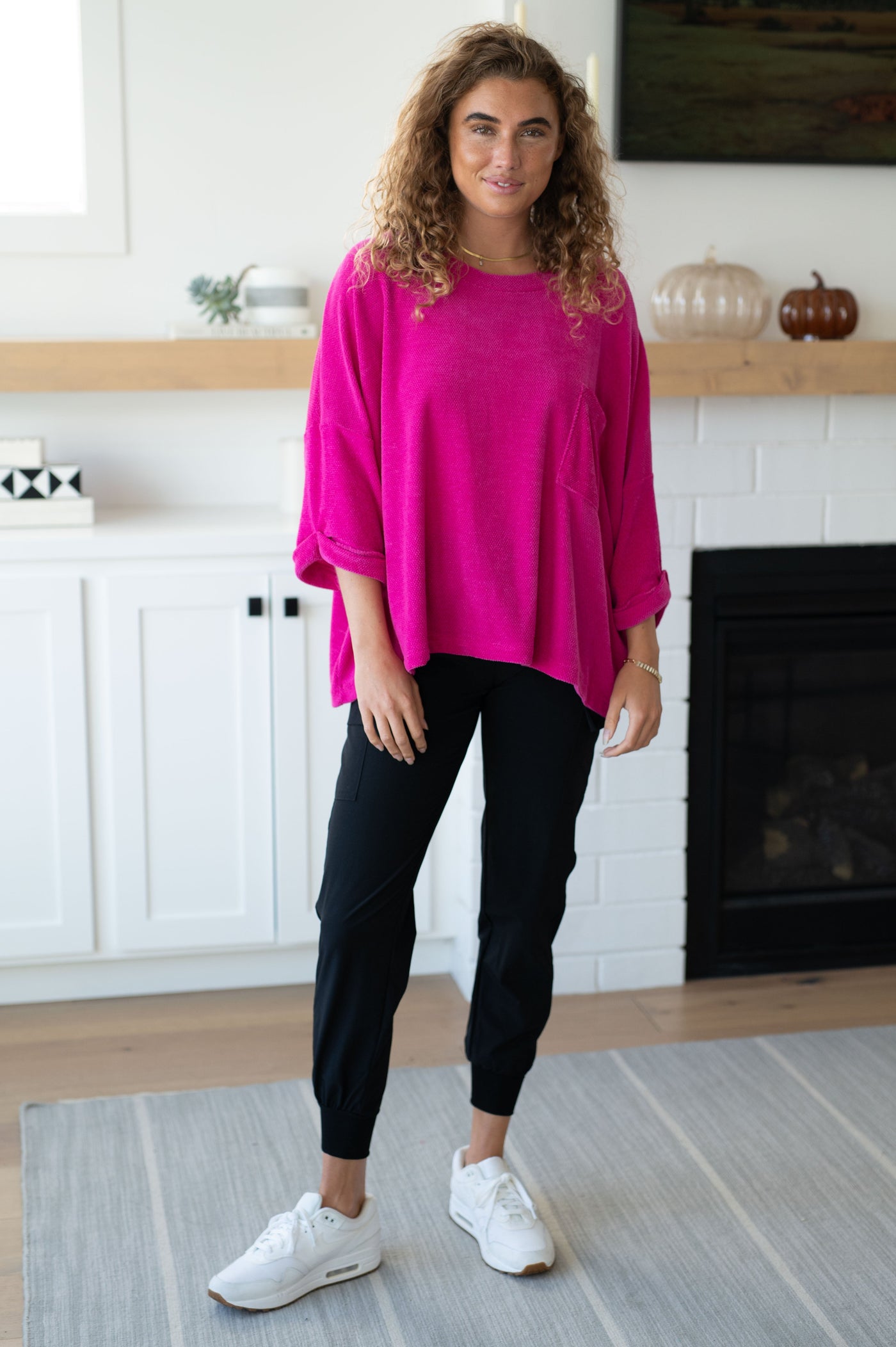 Pink Thoughts Chenille Blouse Womens Southern Soul Collectives