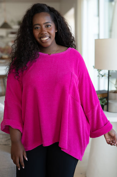 Pink Thoughts Chenille Blouse Womens Southern Soul Collectives