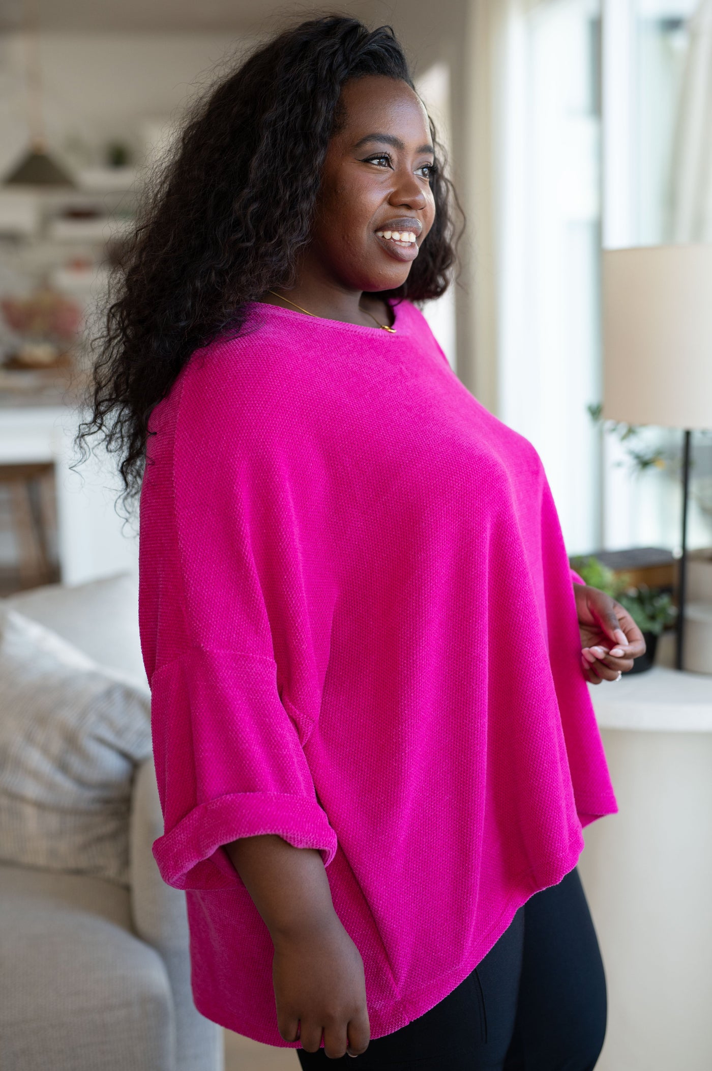 Pink Thoughts Chenille Blouse Womens Southern Soul Collectives