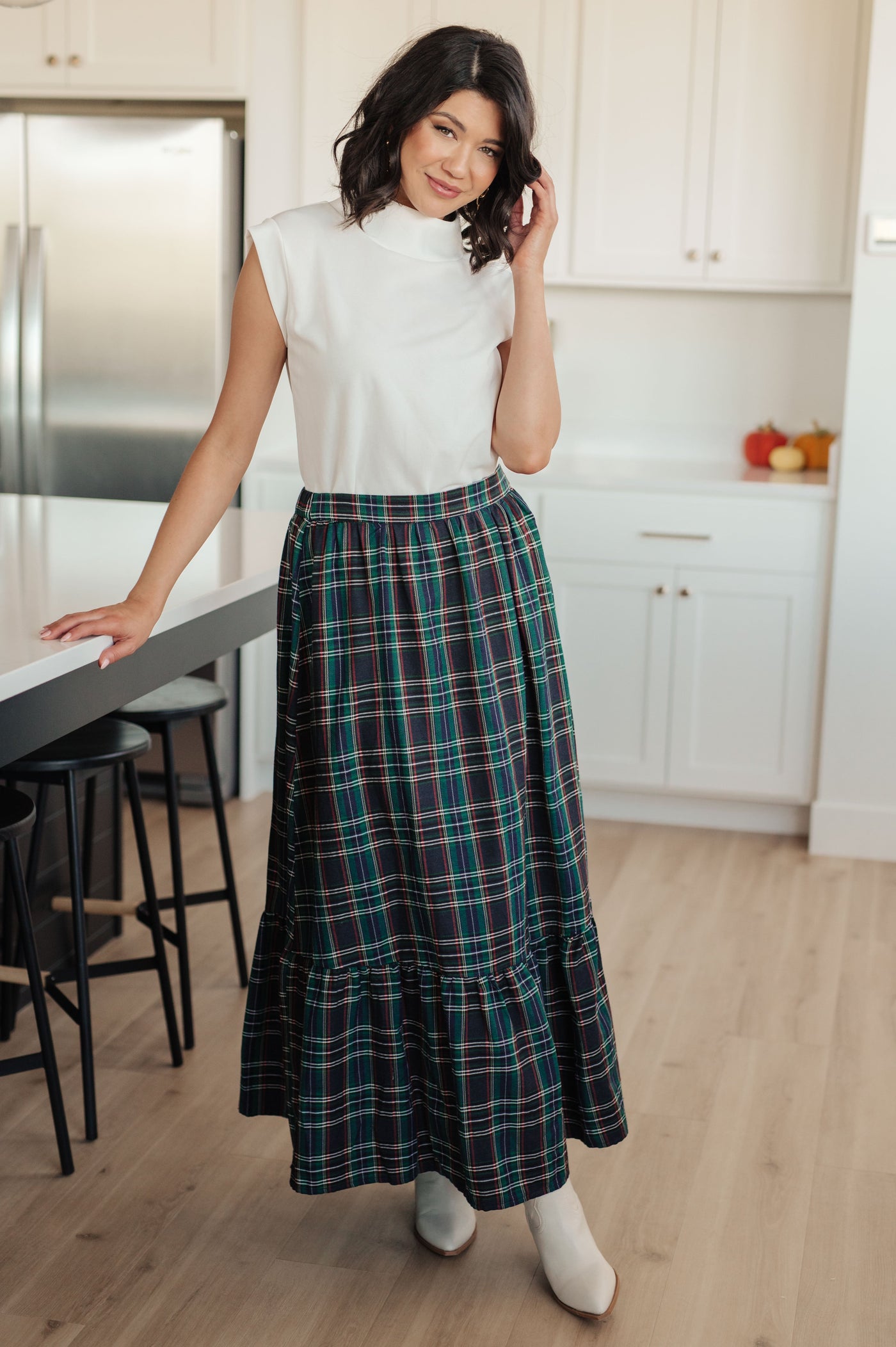 Plaid Perfection Maxi Skirt Womens Southern Soul Collectives