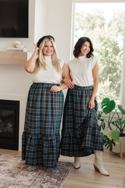 Plaid Perfection Maxi Skirt Womens Southern Soul Collectives