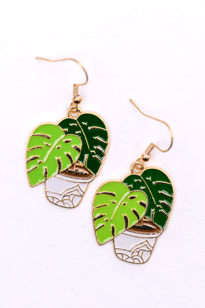 Plant Lover Potted Plant Earrings Womens Southern Soul Collectives