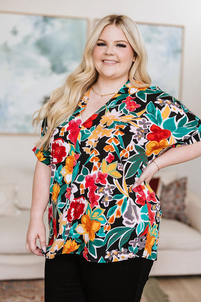 Pretty in Paradise Floral Blouse Womens Southern Soul Collectives 