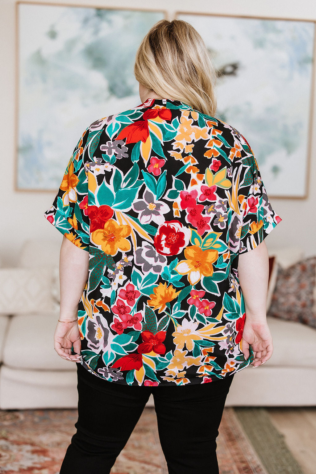 Pretty in Paradise Floral Blouse Womens Southern Soul Collectives 