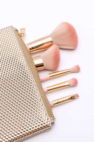 Pure Glam 5 Piece Brush Set with Bag - Southern Soul Collectives