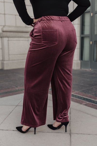 High Society Velvet Wide Leg Trousers - Southern Soul Collectives