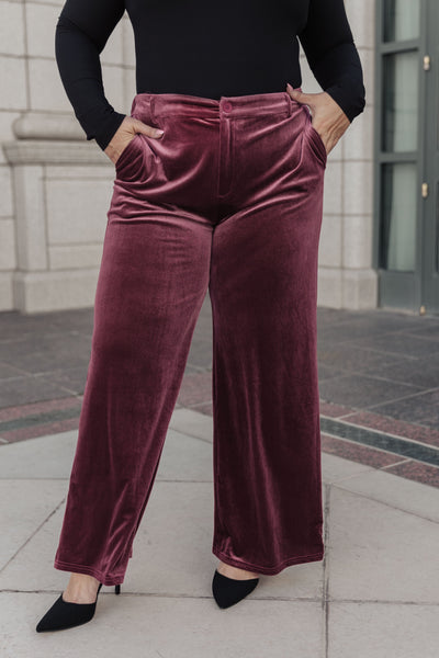 High Society Velvet Wide Leg Trousers - Southern Soul Collectives