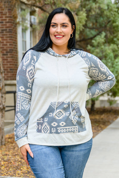 Aztec Print Ready Set Go Hooded Pullover Womens Southern Soul Collectives 