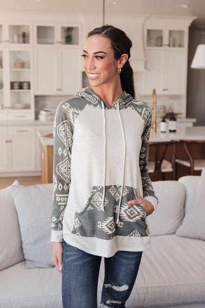 Aztec Print Ready Set Go Hooded Pullover Womens Southern Soul Collectives 