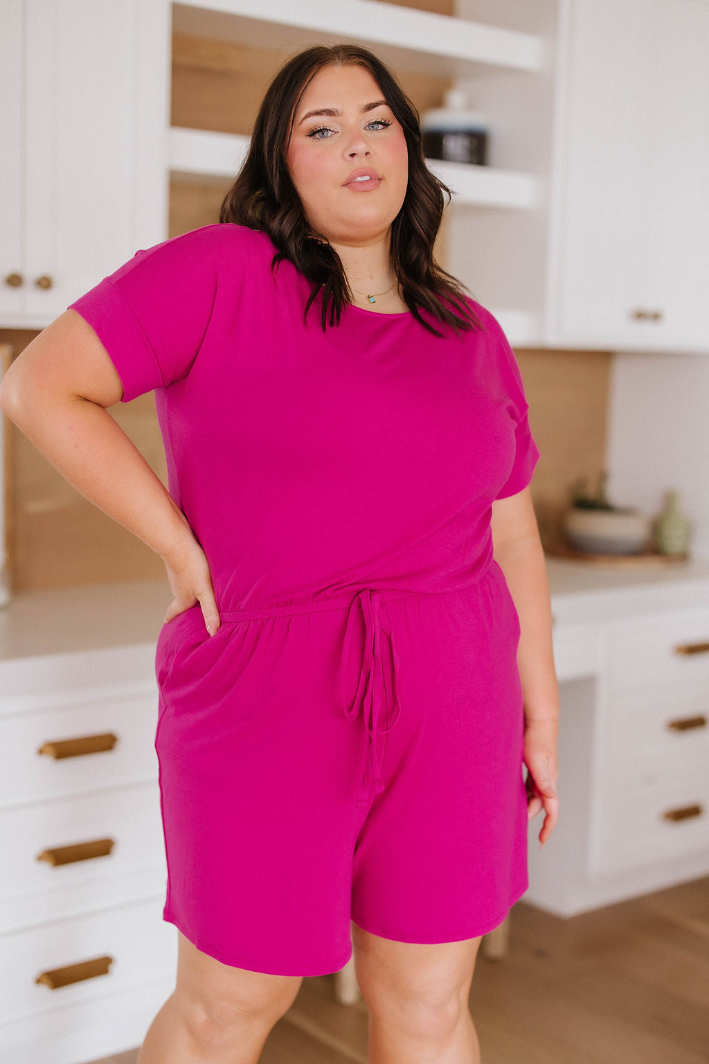 Real Cozy Romper in Magenta Womens Southern Soul Collectives 