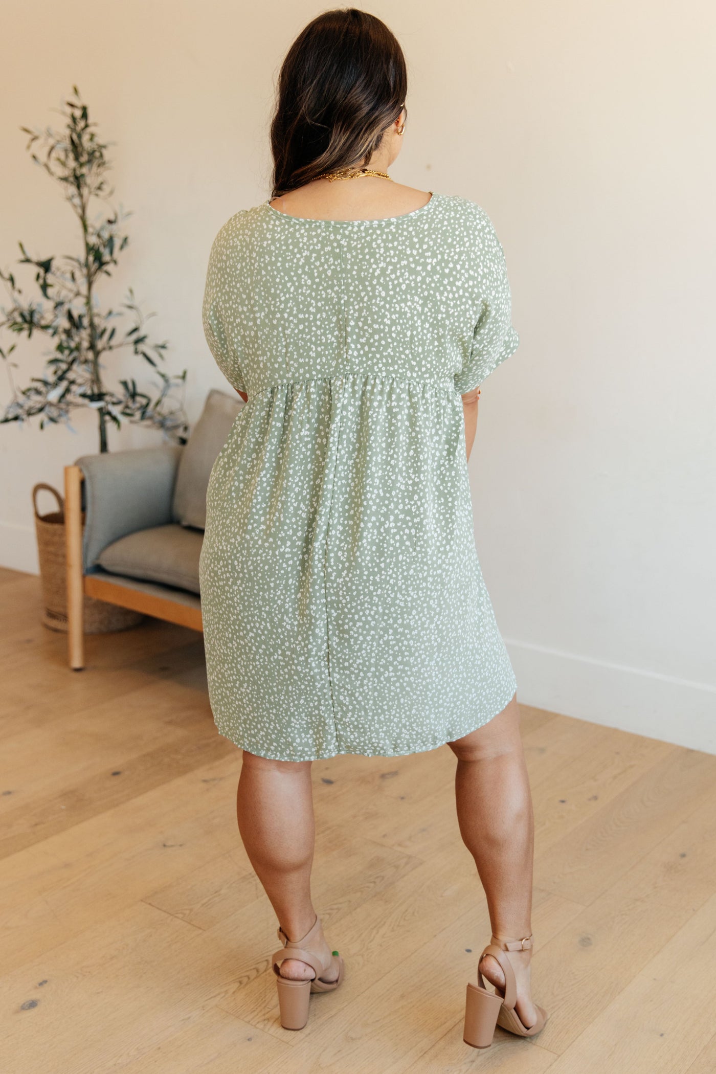 Rodeo Lights Dolman Sleeve Dress in Green Floral Southern Soul Collectives