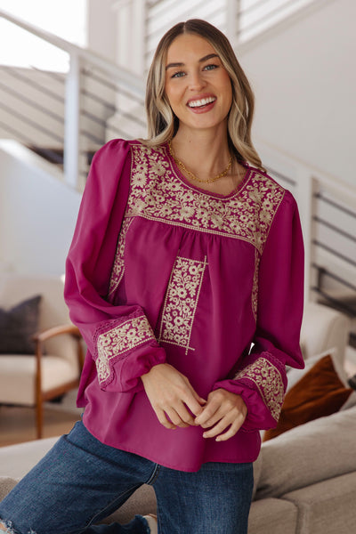 Rodeo Queen Embroidered Blouse Womens Southern Soul Collectives