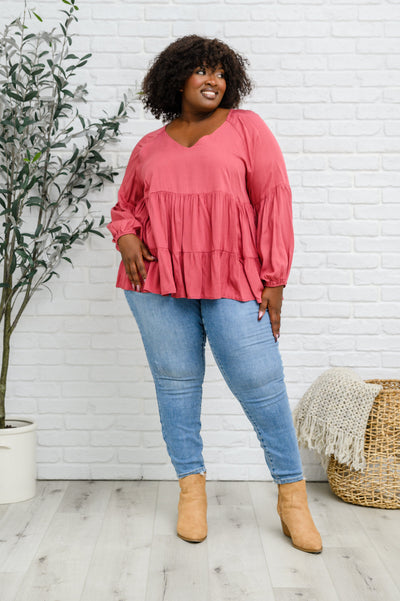 Sassy Swing Red Tiered Top Womens Southern Soul Collectives 