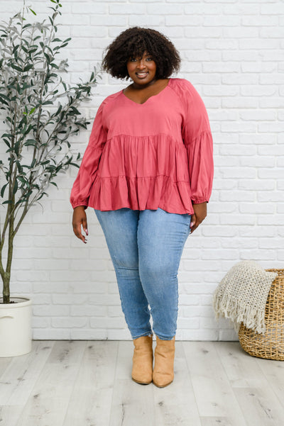 Sassy Swing Red Tiered Top Womens Southern Soul Collectives 