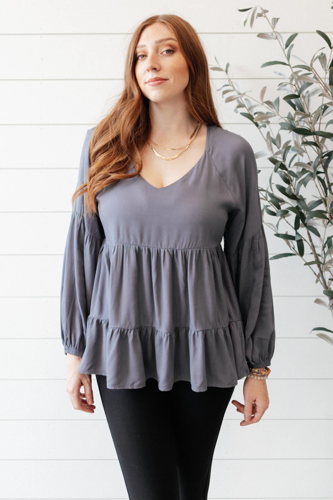 Sassy Swing Top in Charcoal Womens Southern Soul Collectives 