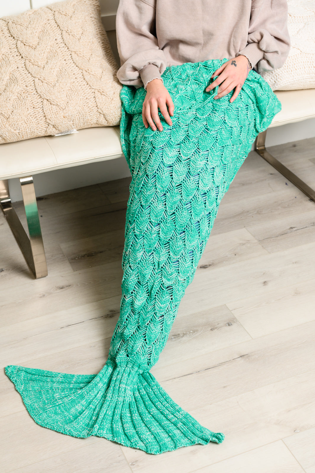 Seaside Magic Chenille Mermaid Tail In Green- 11/24/2023 Womens Southern Soul Collectives