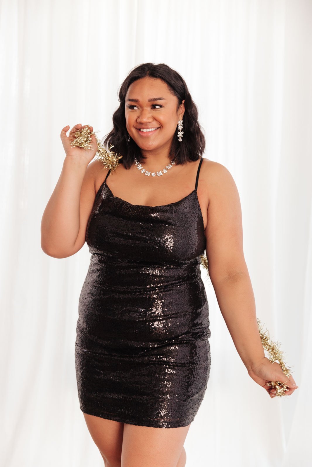 Shining in Sequins Dress in Black Womens Southern Soul Collectives 