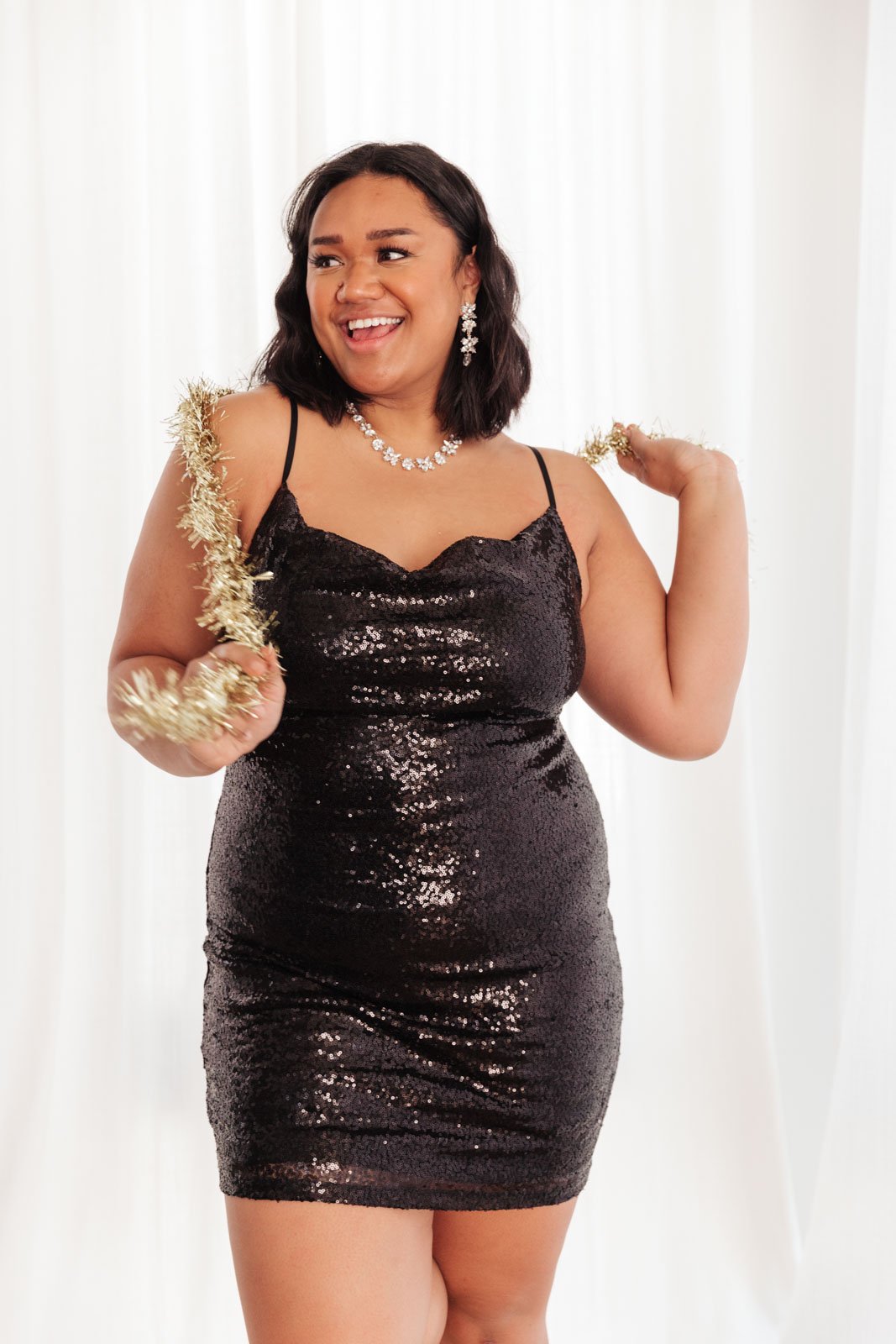 Shining in Sequins Dress in Black Womens Southern Soul Collectives 