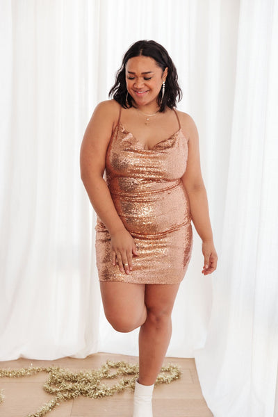 Shining in Sequins Dress in Gold Womens Southern Soul Collectives 