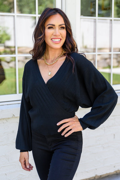 Show Stopper Deep v-Neck Sweater In Black Womens Southern Soul Collectives 