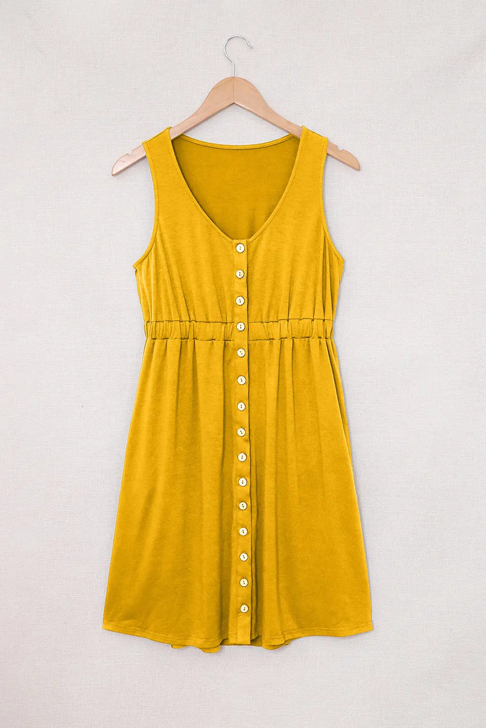 Sleeveless Button Down Mini Dress in Black, Green, Blue, Pink and Yellow  Southern Soul Collectives 