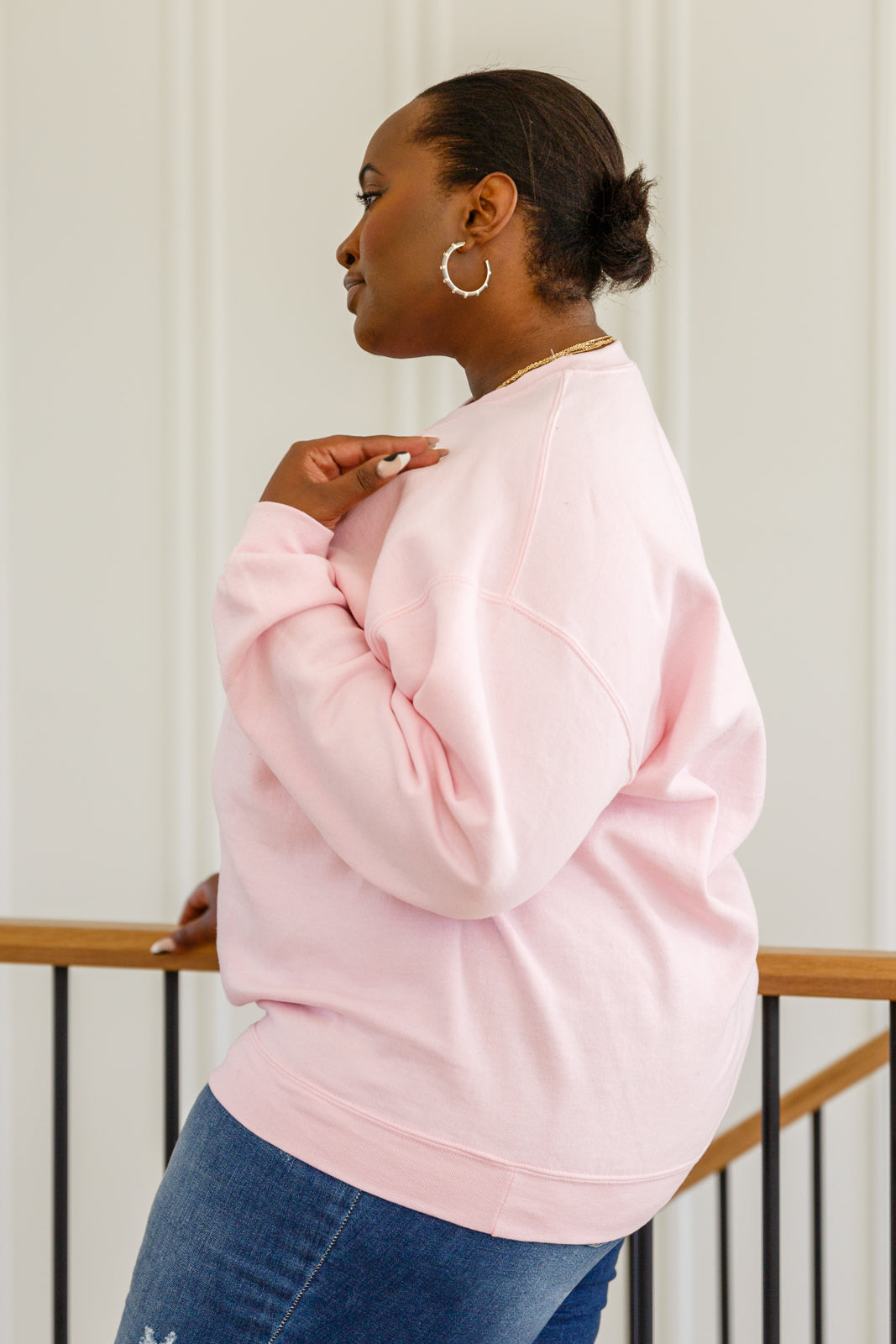 Sleigh All Day Sweatshirt In Pink Womens Southern Soul Collectives 