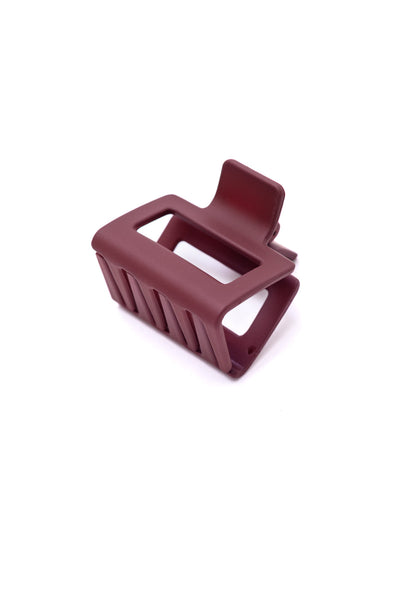 Small Square Claw Clip in Matte Berry Womens Southern Soul Collectives 