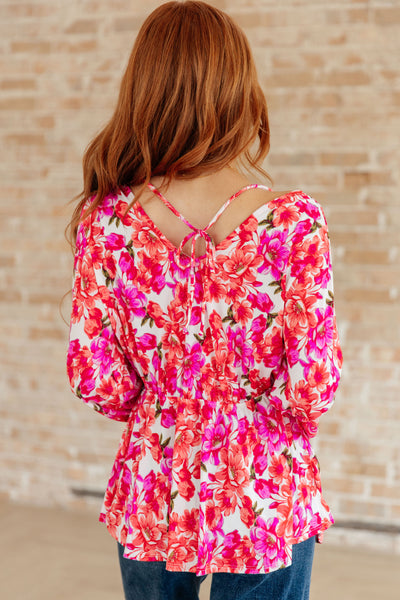 Smile Like You Mean It Floral Peplum Tops Southern Soul Collectives