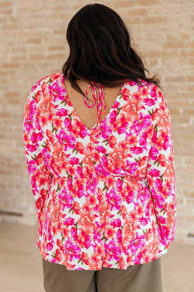 Smile Like You Mean It Floral Peplum Tops Southern Soul Collectives