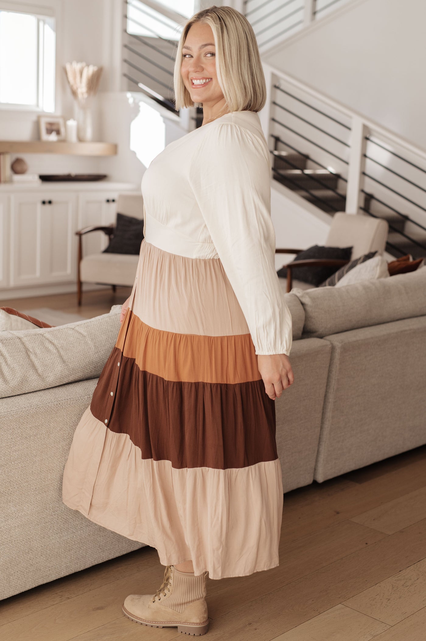 Spice of Life Color Block Midi Dress - Southern Soul Collectives