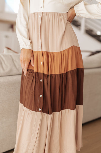 Spice of Life Color Block Midi Dress - Southern Soul Collectives