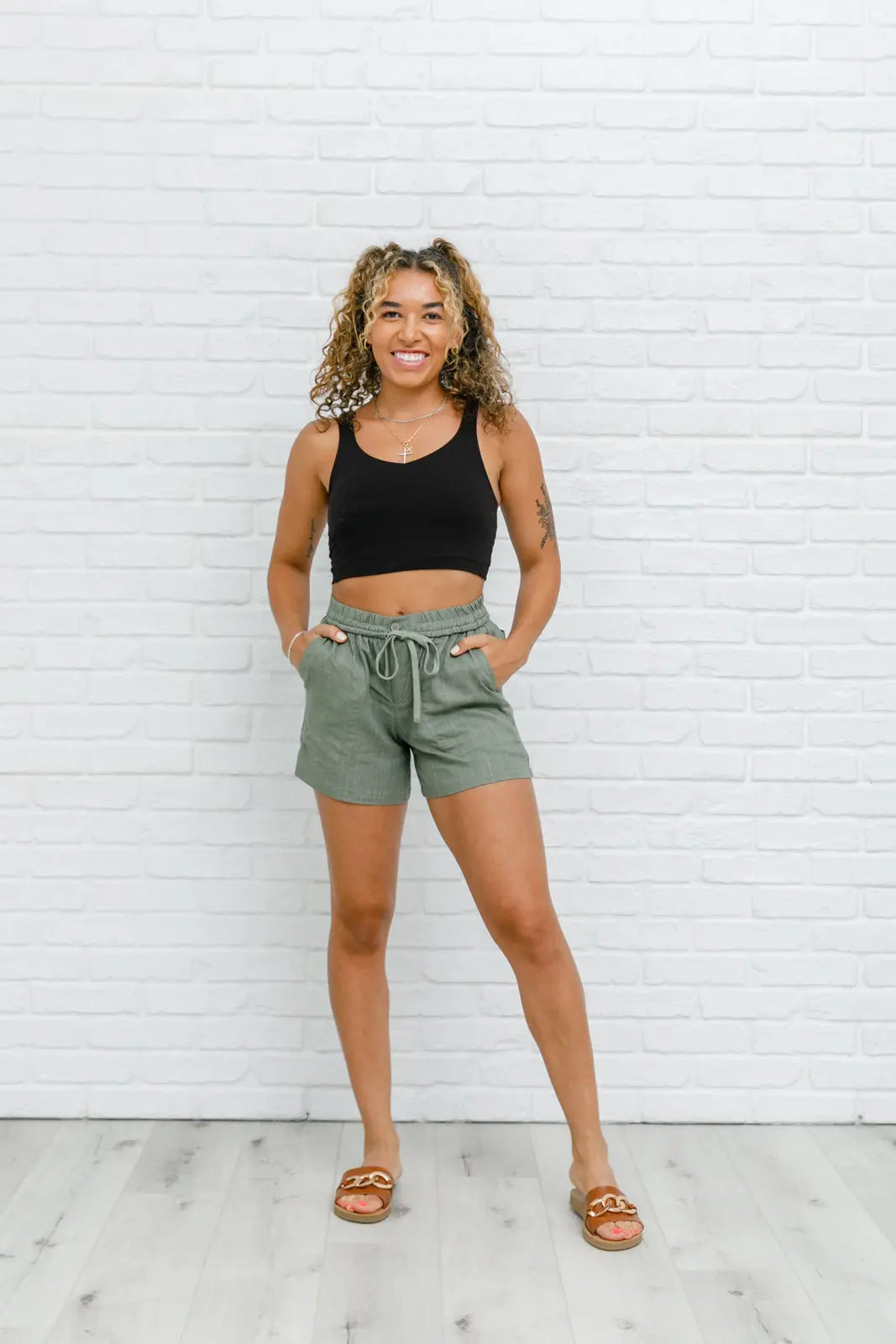 Start The Day Green Shorts Womens Southern Soul Collectives 