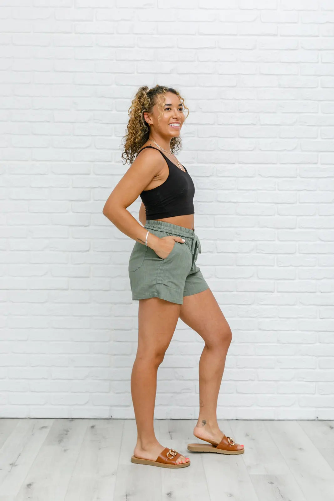 Start The Day Green Shorts Womens Southern Soul Collectives 