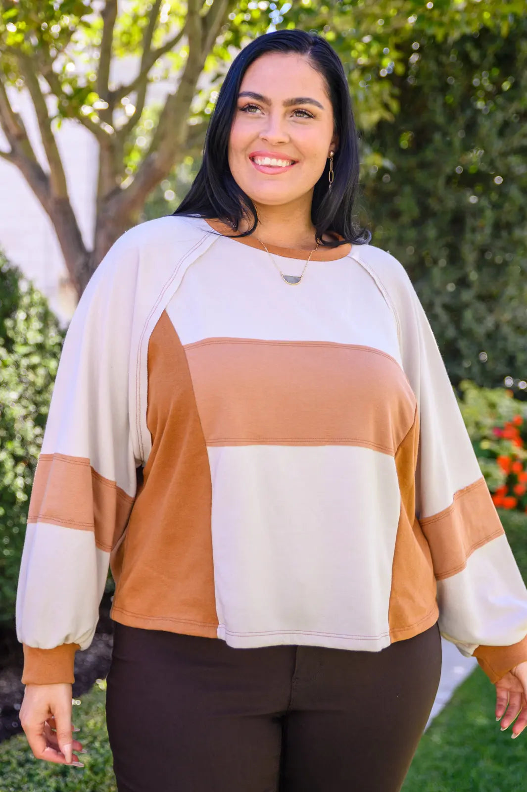Status Quo Boxy Long Sleeve Top Womens Southern Soul Collectives 