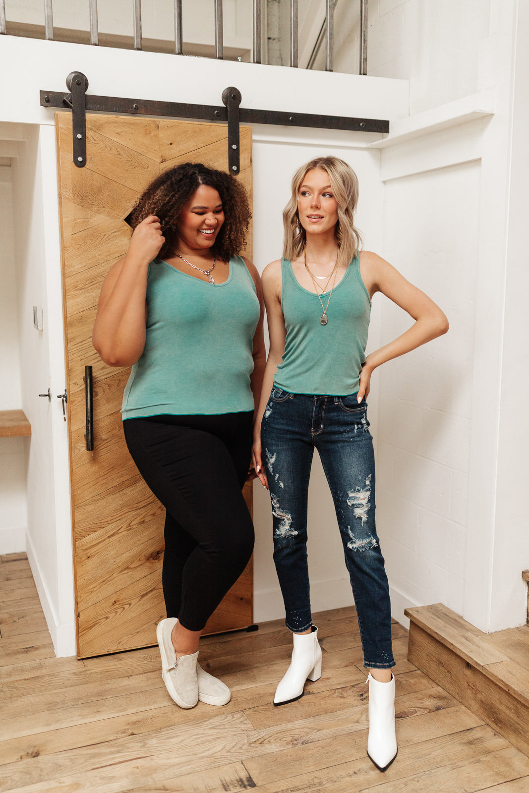Stay Easy Tank In Aqua Womens Southern Soul Collectives 