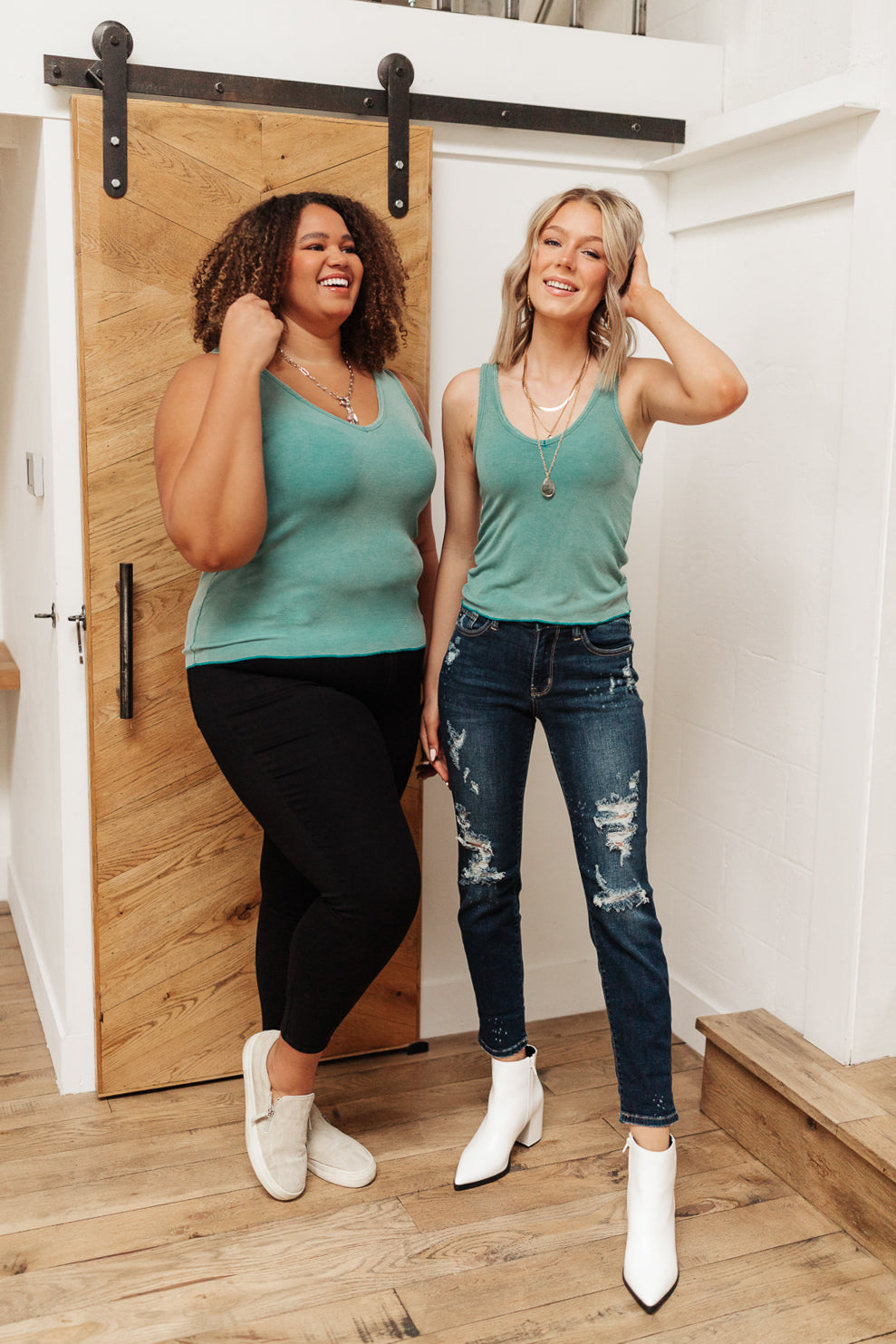 Stay Easy Tank In Aqua Womens Southern Soul Collectives 