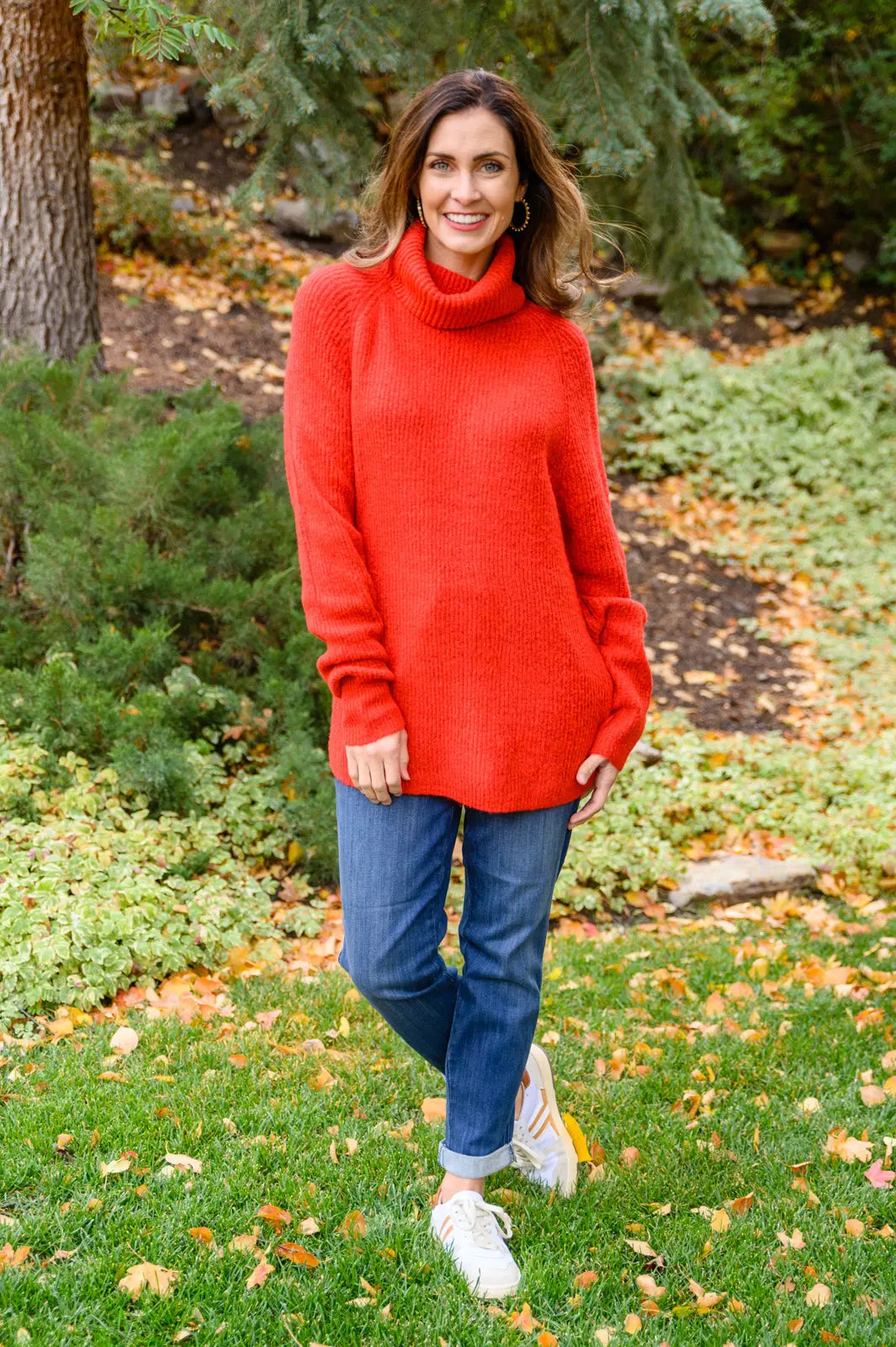 Steady Pace Roll Neck Sweater In Red Womens Southern Soul Collectives 