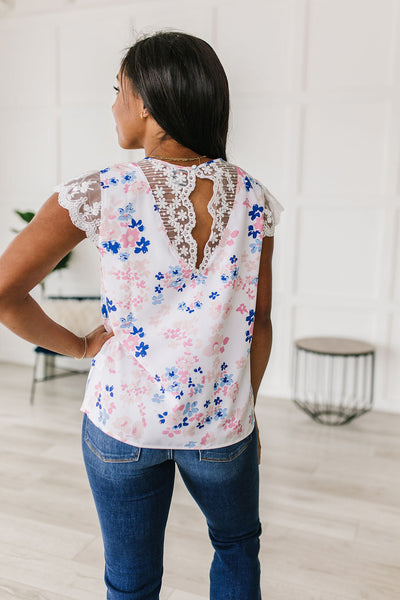 Still the One Lace Sleeve Floral Top Womens Southern Soul Collectives 