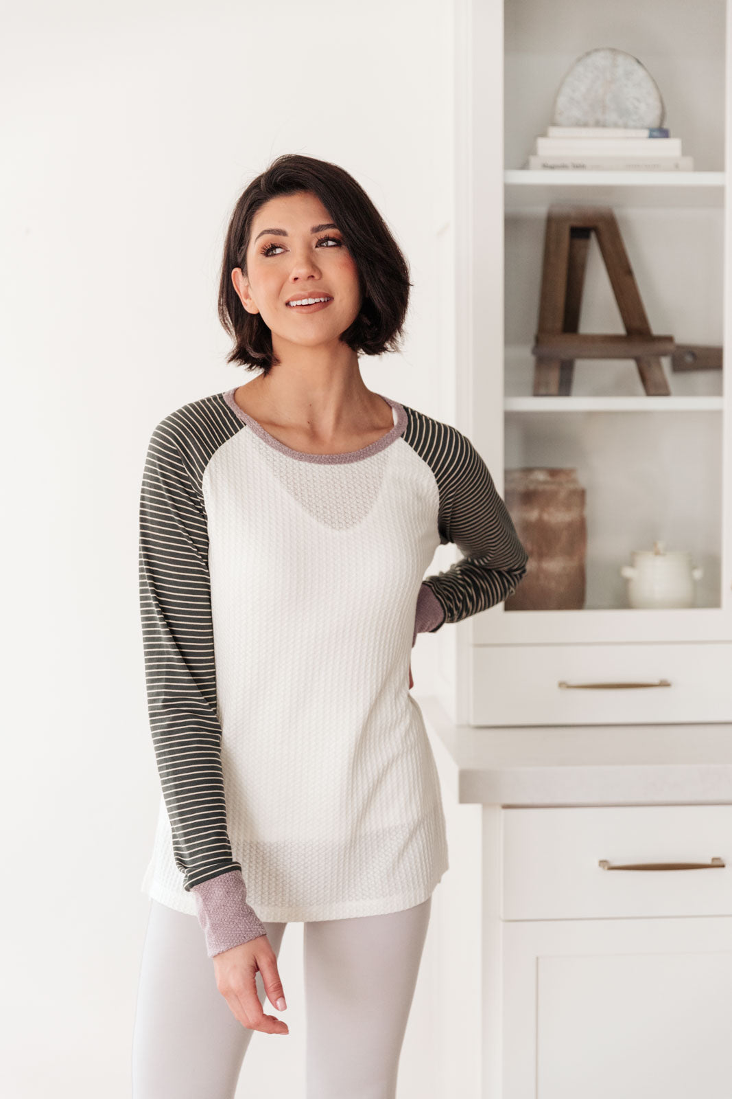 Suave Stripes Raglan Top Womens Southern Soul Collectives 
