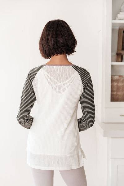 Suave Stripes Raglan Top Womens Southern Soul Collectives 