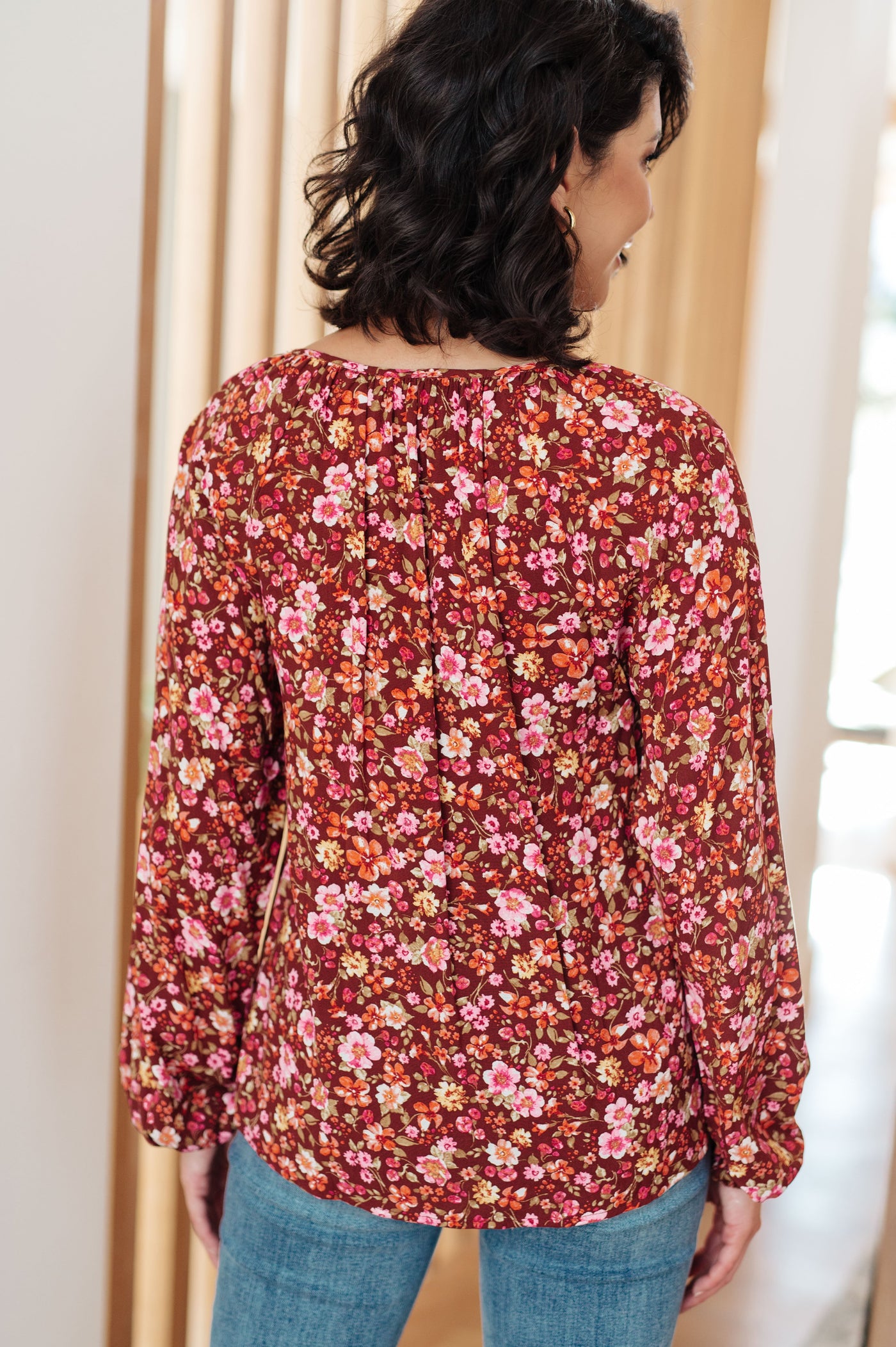 Sunday Brunch Blouse in Rust Floral - Southern Soul Collectives