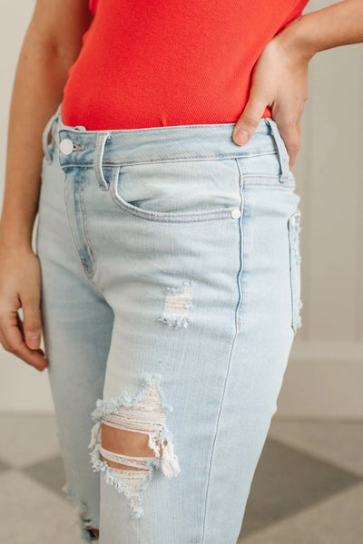 Super Light Destroyed Boyfriend Jeans Judy Blue Womens Southern Soul Collectives 