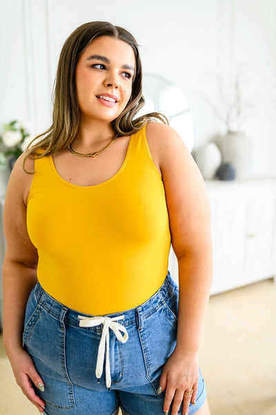 The Basics Reversible Longline Tank in Mustard Womens Southern Soul Collectives 