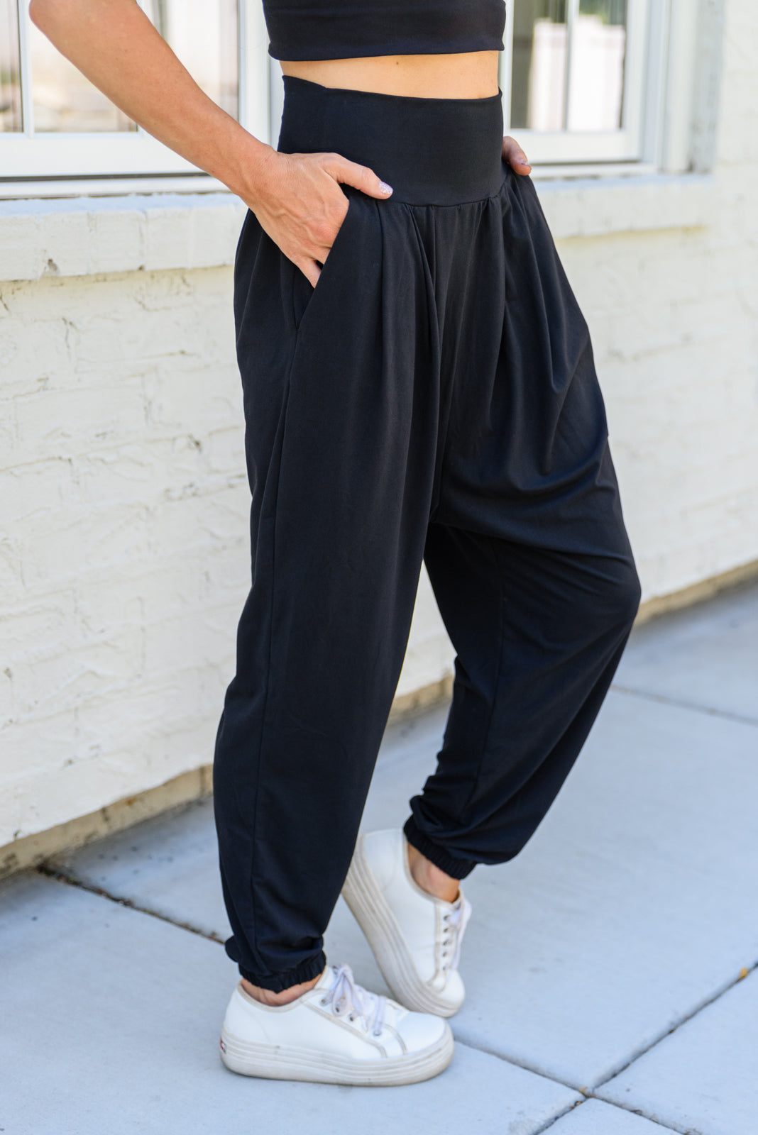 The Motive Slouch Harem Joggers In Black Womens Southern Soul Collectives 