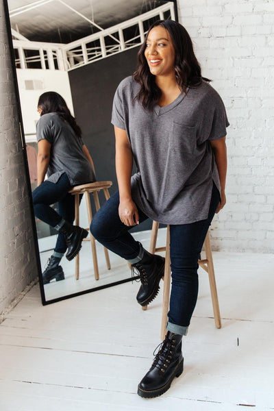 The Weekender Top in Charcoal Womens Southern Soul Collectives 