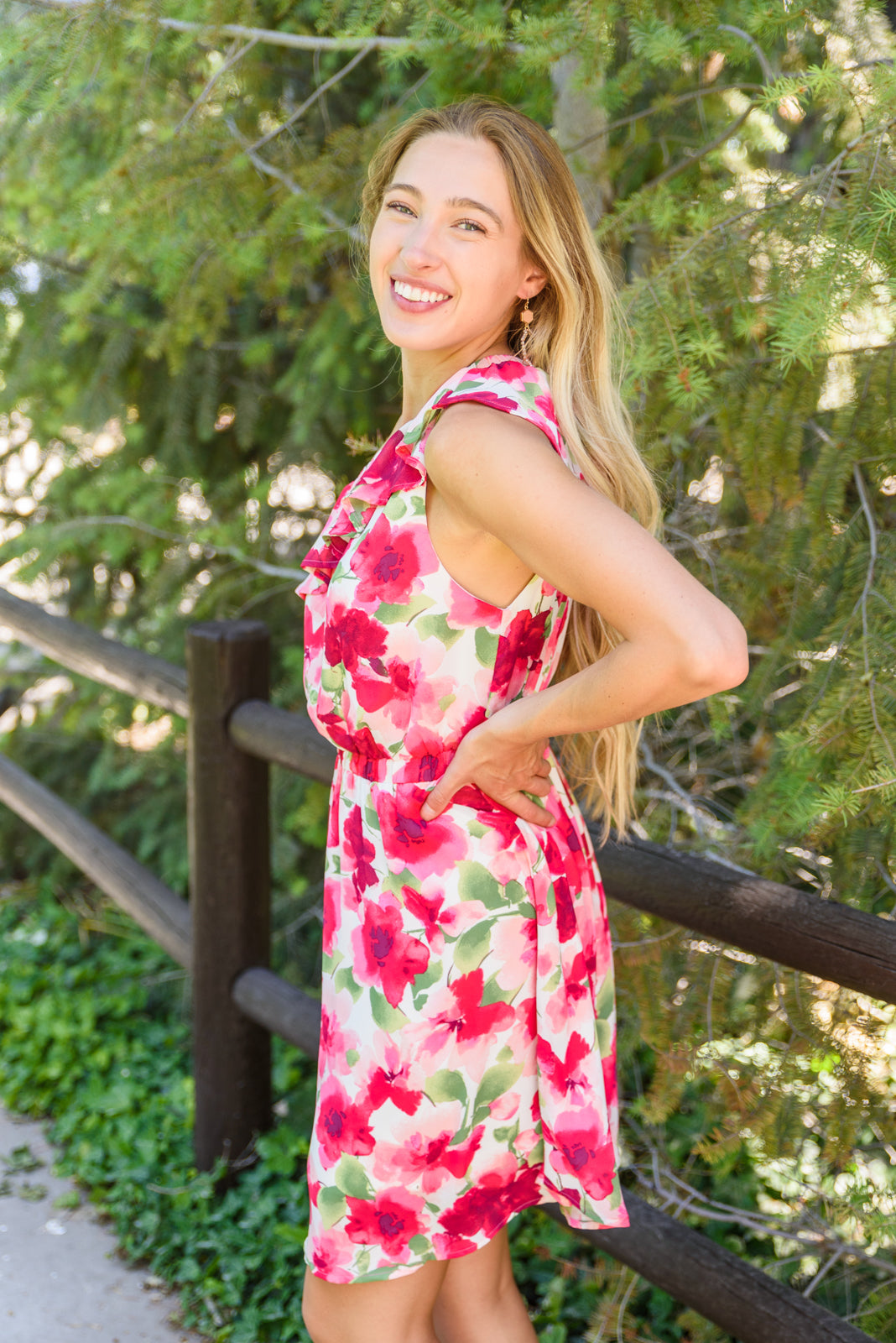 This And That One Shoulder Pink Floral Dress Womens Southern Soul Collectives 