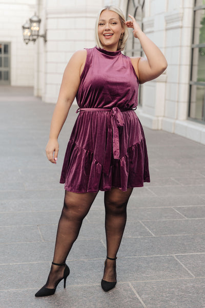 Tied In A Bow Velvet Dress - Southern Soul Collectives